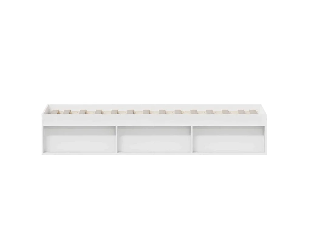 Cadre de lit sans matelas blanc 100x200 cm