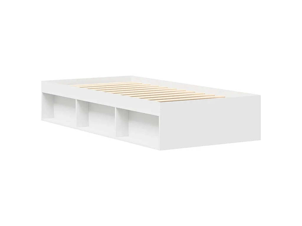 Cadre de lit sans matelas blanc 100x200 cm