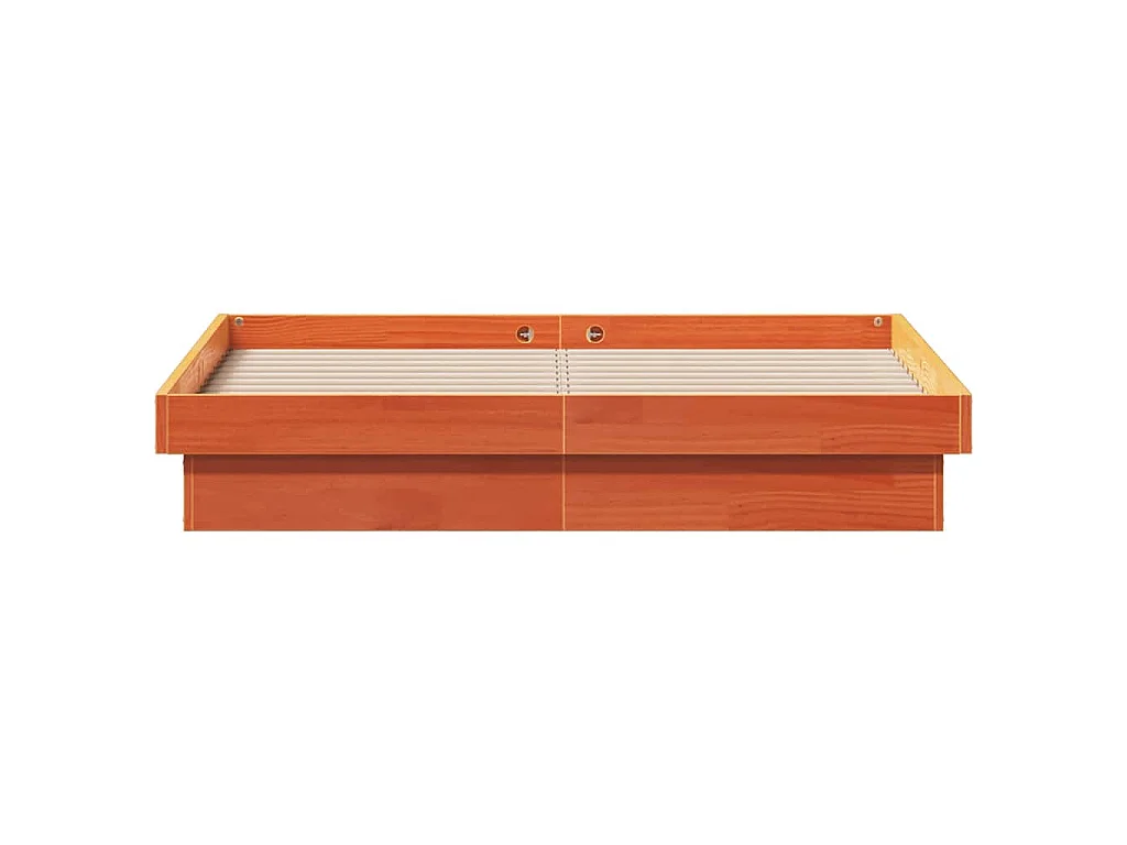 Cadre de lit à LED sans matelas 120x200 cm bois massif