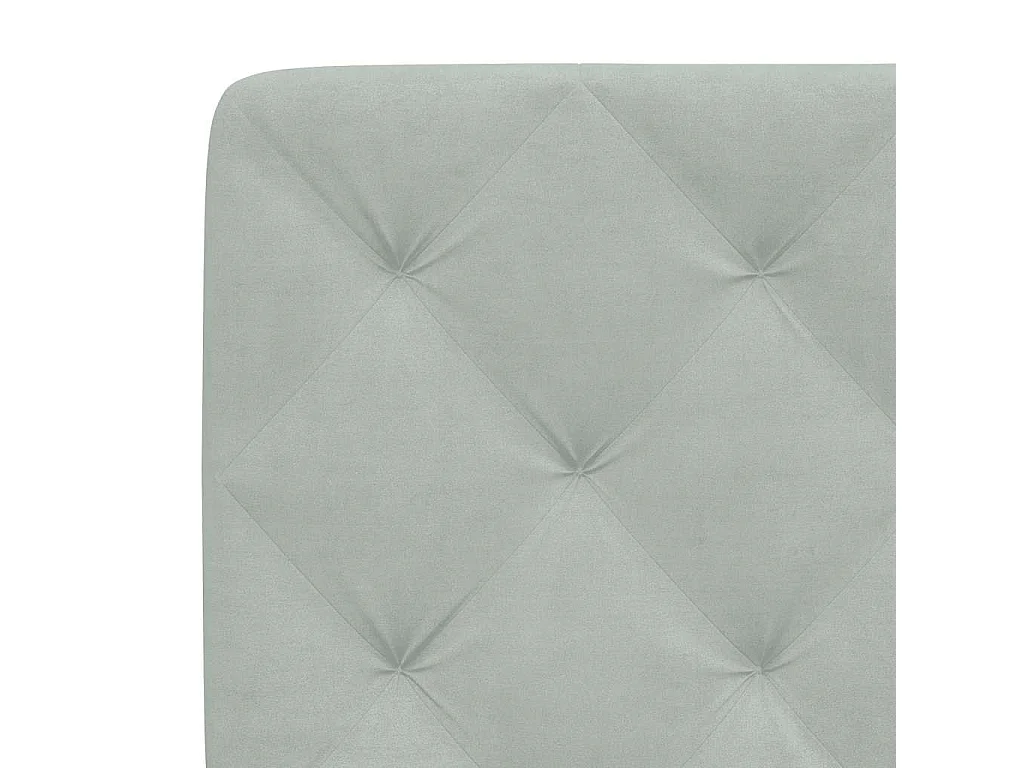 Giroletto senza Materasso Grigio Chiaro 160x200 cm Velluto