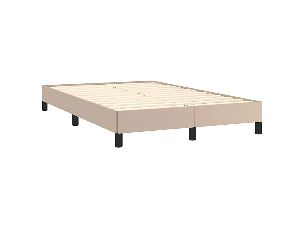 Sommier à lattes de lit avec matelas LED cappuccino 120x190 cm