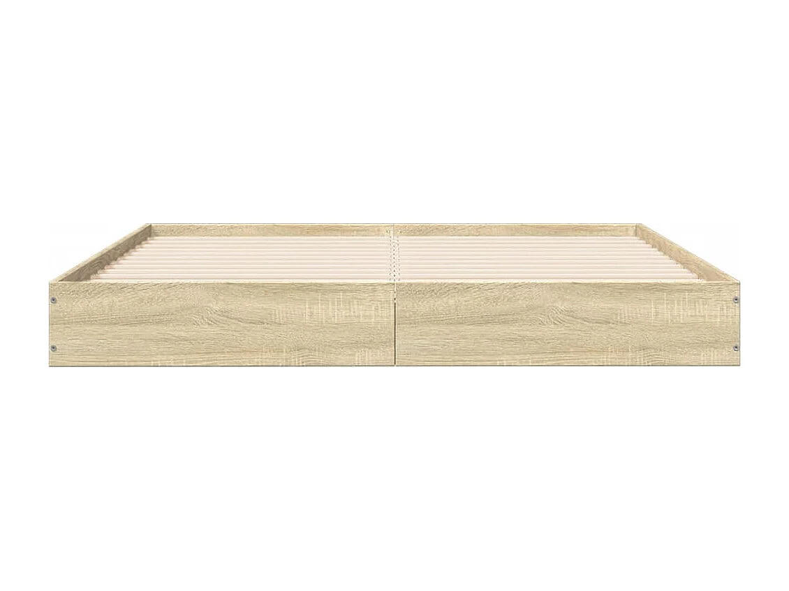 Cadre de lit sans matelas chêne sonoma 140x200 cm