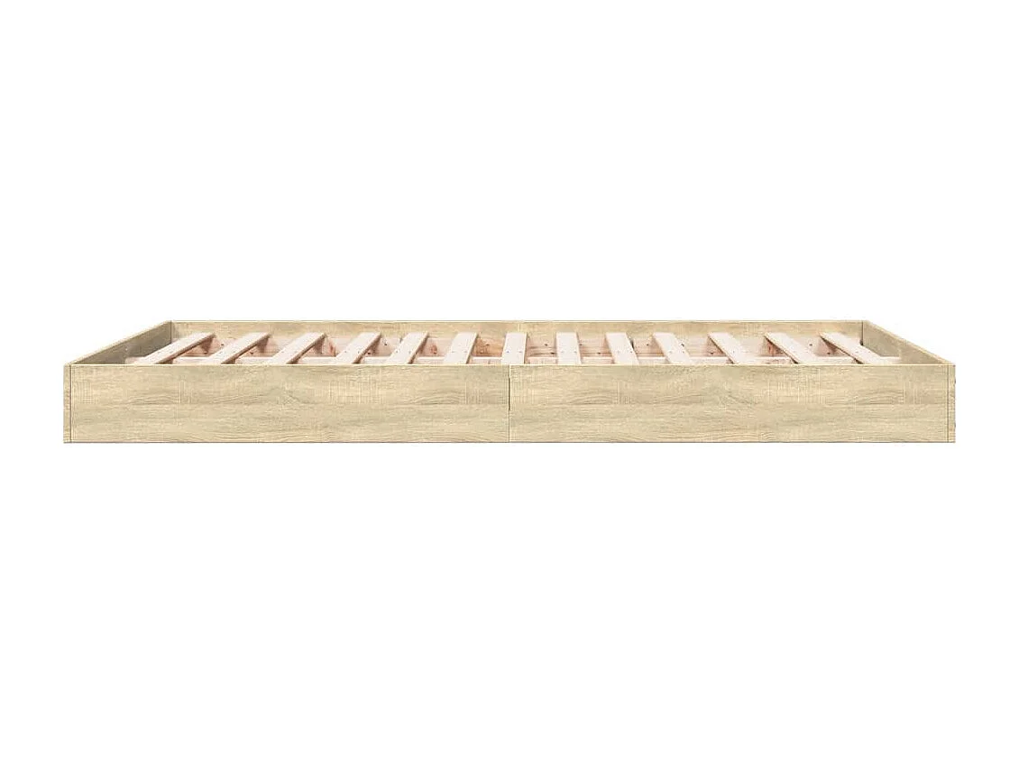 Cadre de lit sans matelas chêne sonoma 140x200 cm