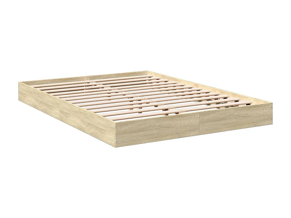 Cadre de lit sans matelas chêne sonoma 140x200 cm