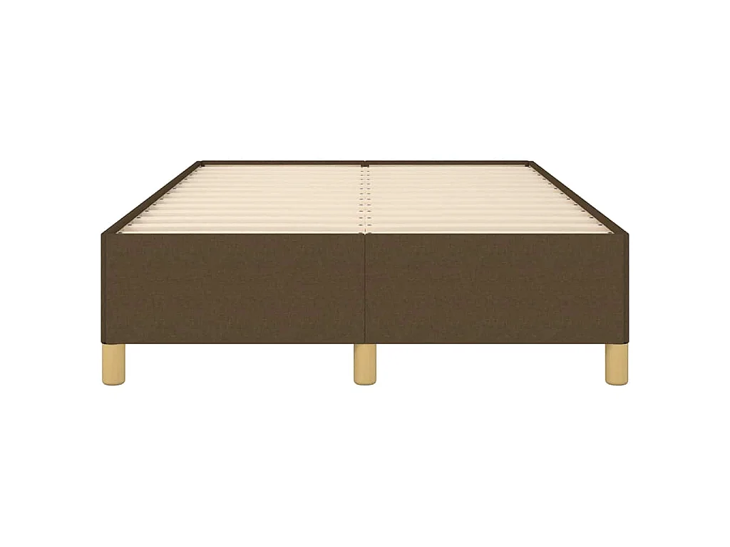 Cadre de lit sans matelas marron foncé 120x190 cm tissu