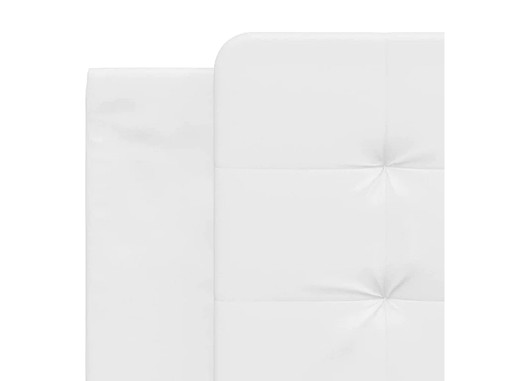 Cadre de lit sans matelas Zadar blanc 180x200 cm similicuir