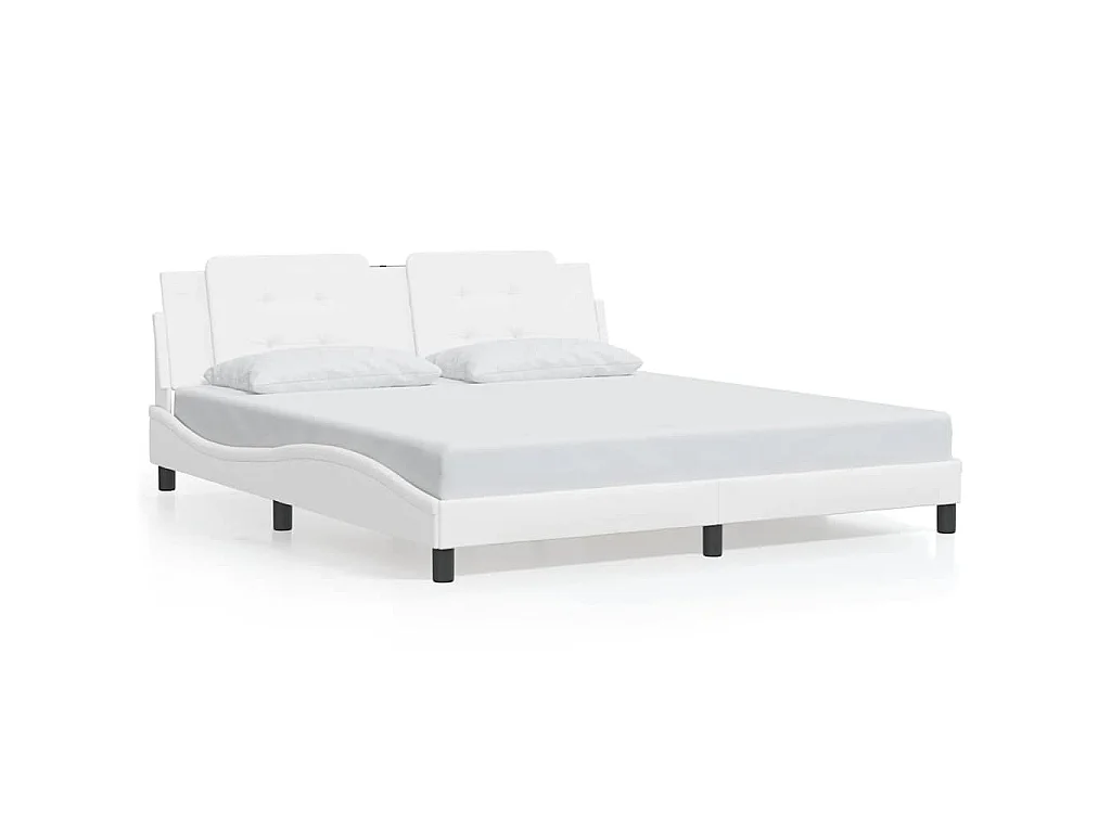 Bedframe zonder matras "Zadar" kunstleer wit 180x200 cm