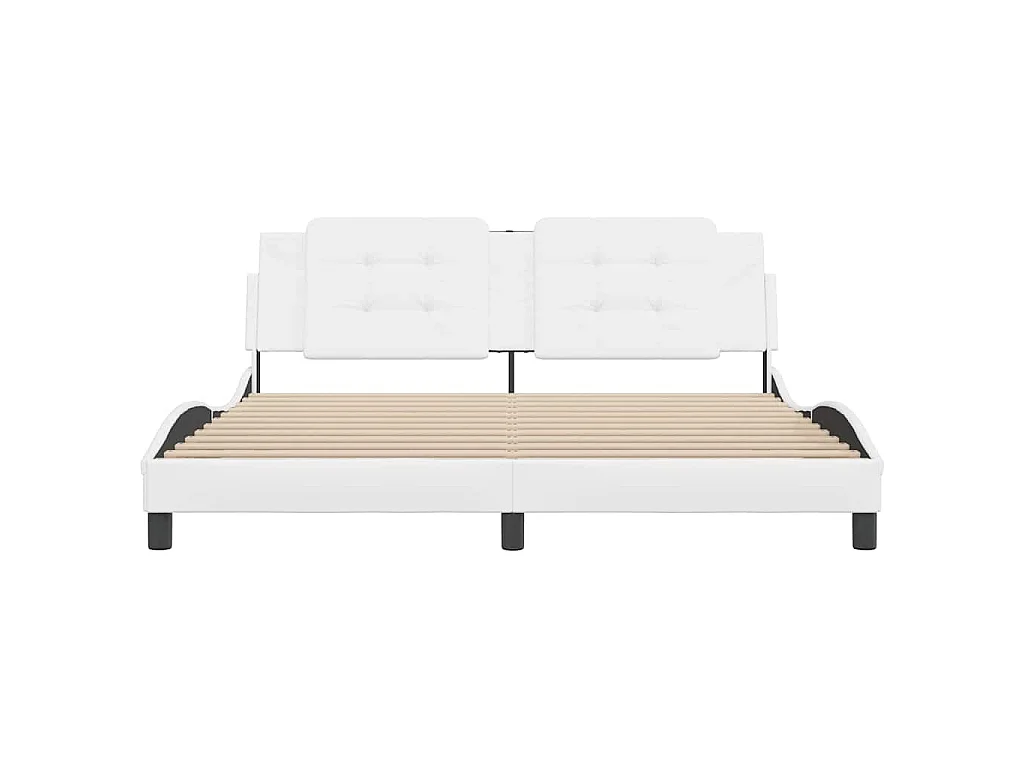 Bedframe zonder matras "Zadar" kunstleer wit 180x200 cm