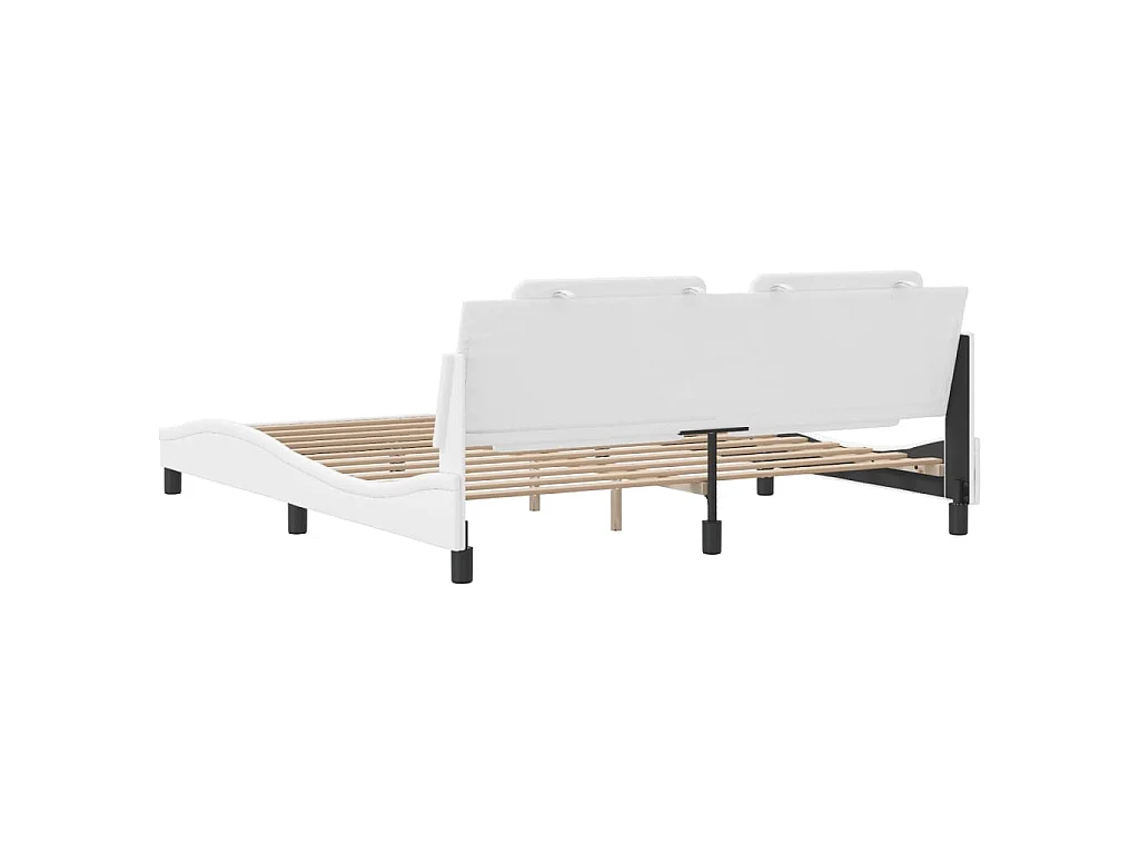 Bedframe zonder matras "Zadar" kunstleer wit 180x200 cm