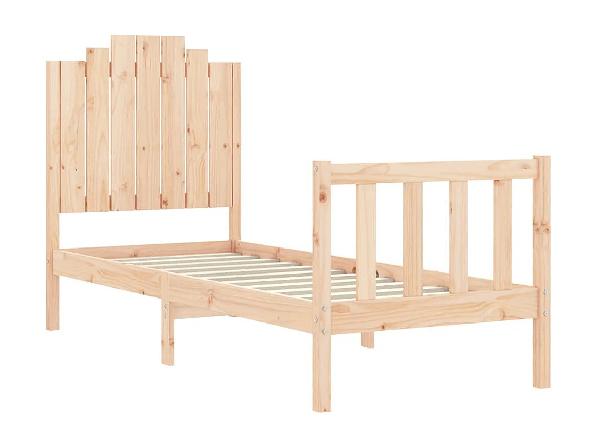 Cadre de lit sans matelas bois de pin massif