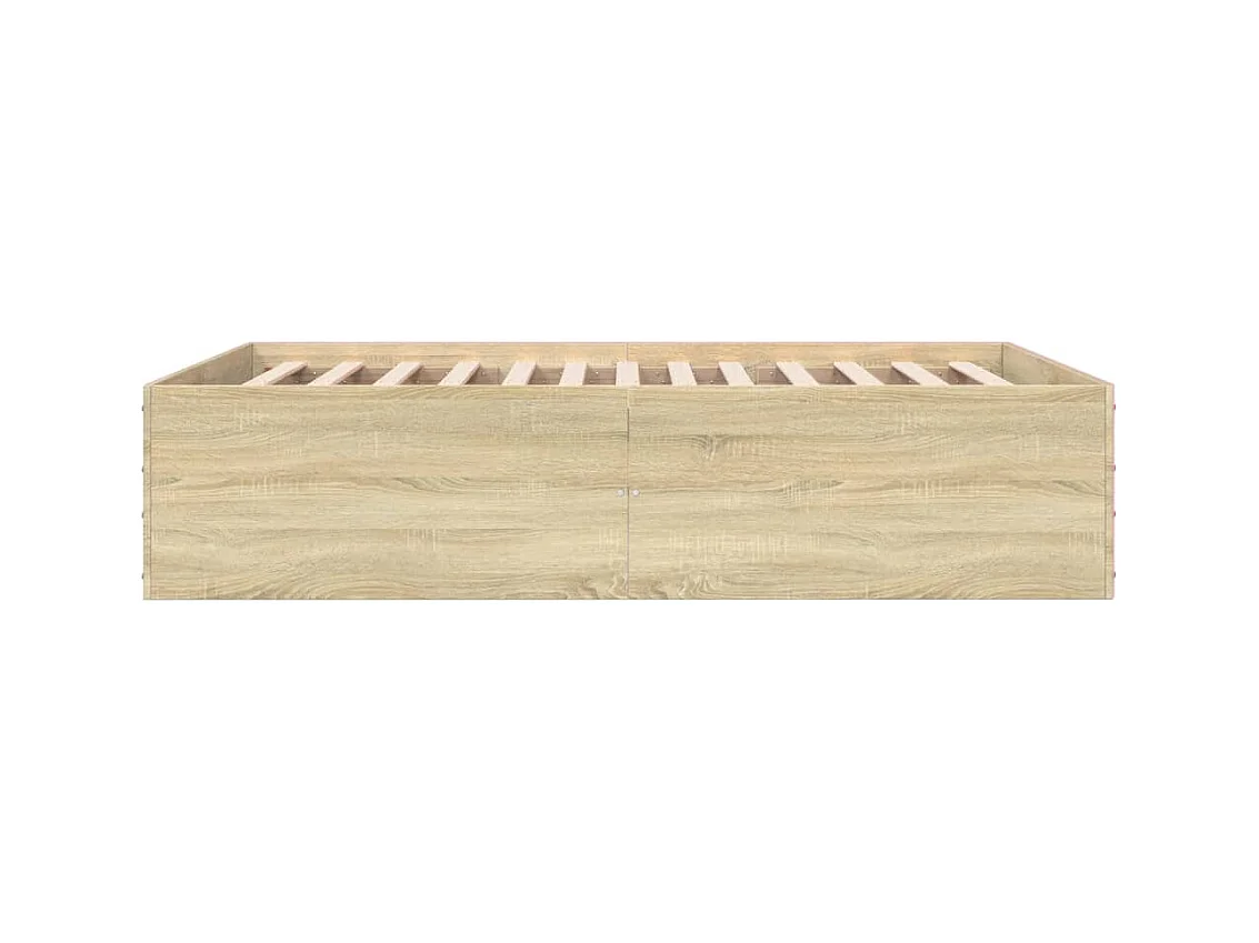 Bedframe bewerkt hout sonoma eikenkleurig 120x200 cm