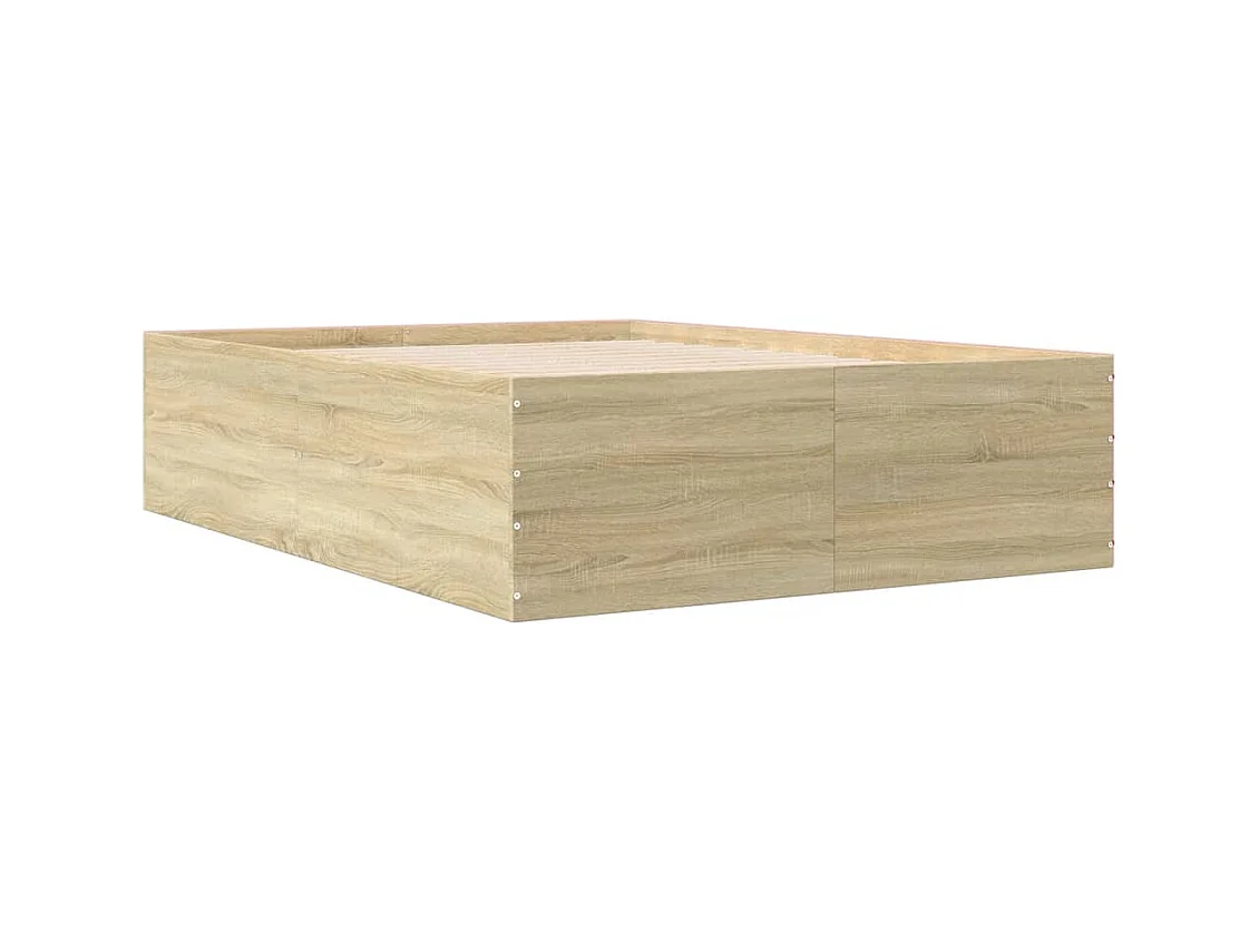 Bedframe bewerkt hout sonoma eikenkleurig 120x200 cm