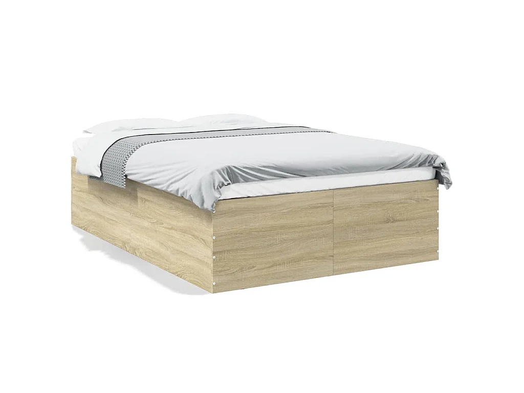 Cadre de lit sans matelas chêne sonoma 120x200 cm