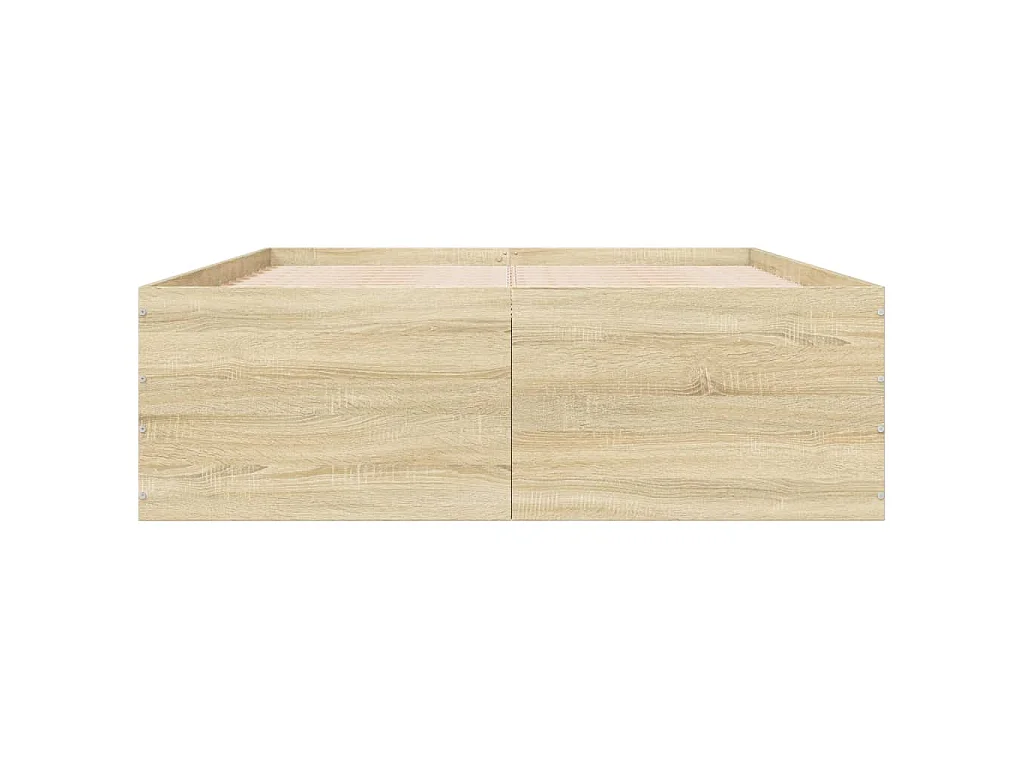 Cadre de lit sans matelas chêne sonoma 120x200 cm