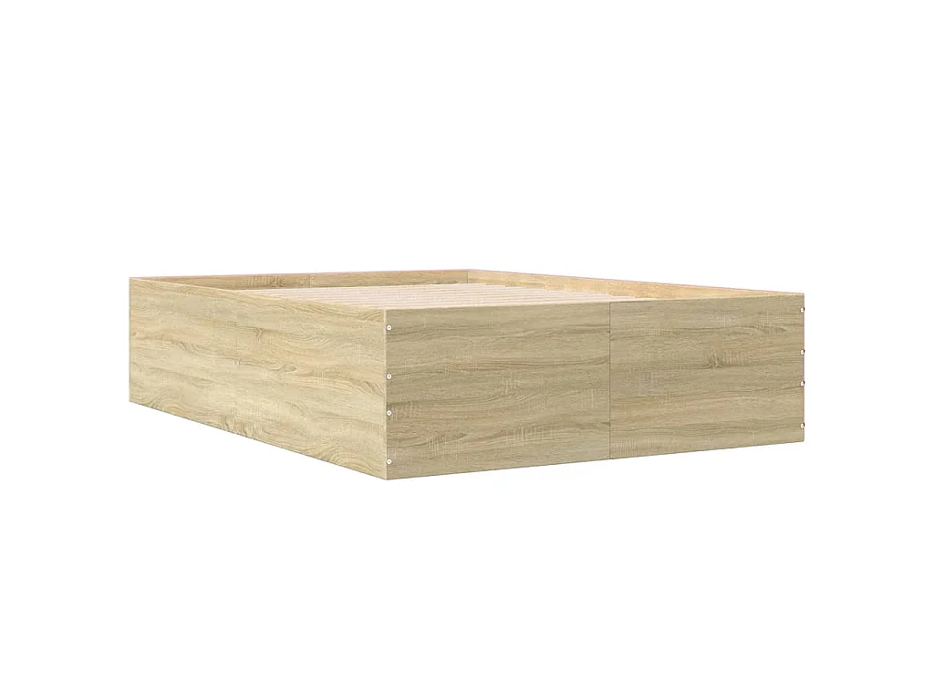 Cadre de lit sans matelas chêne sonoma 120x200 cm