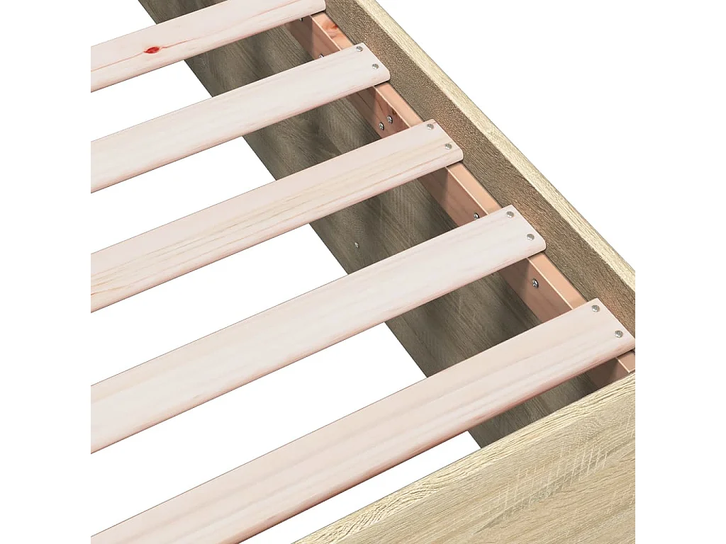 Cadre de lit sans matelas chêne sonoma 120x200 cm
