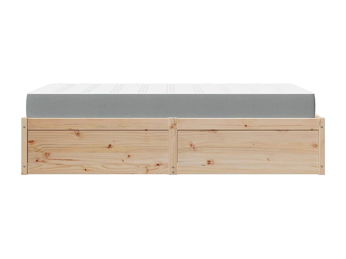 Bed met matras massief grenenhout 100x200 cm