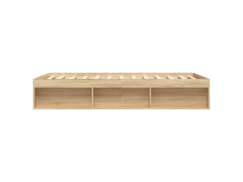 Cadre de lit sans matelas chêne sonoma 150x200 cm