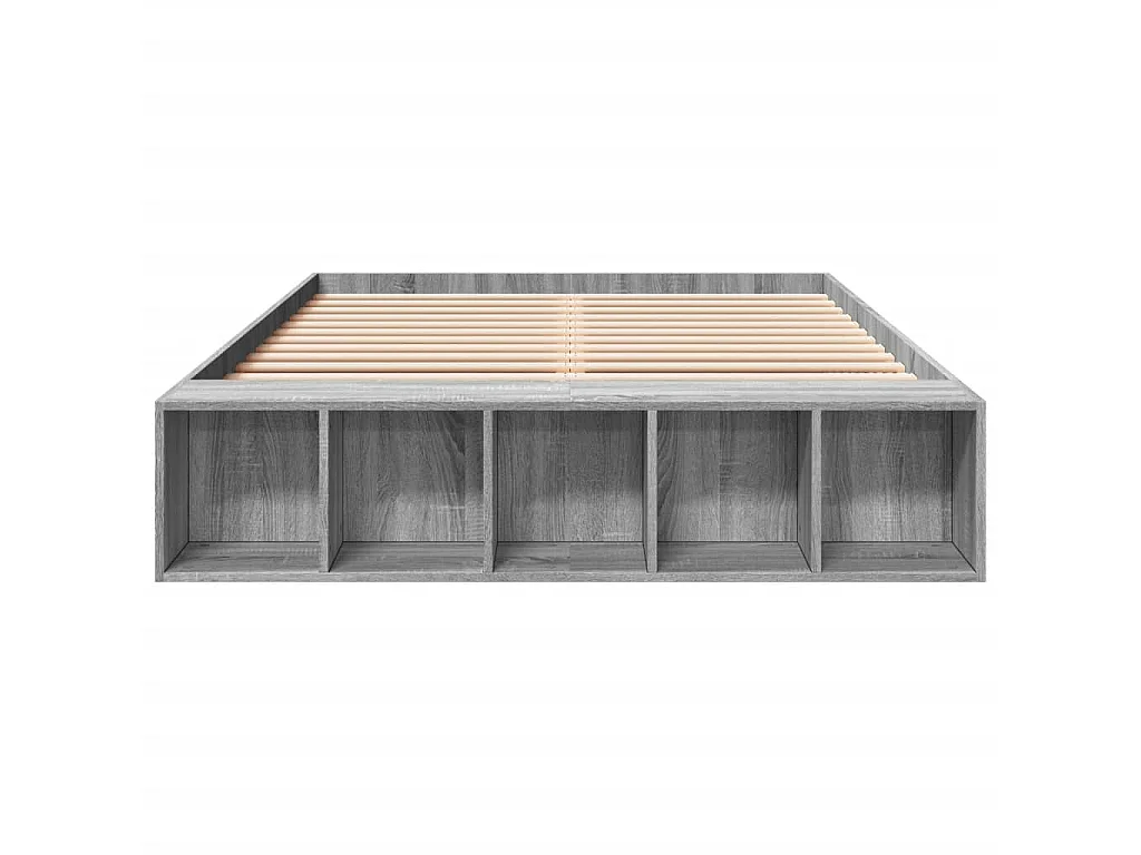 Cadre de lit sans matelas sonoma gris 140x190 cm