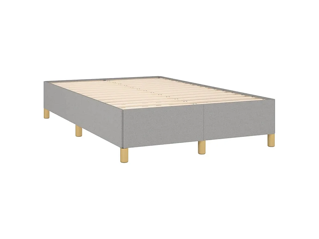 Sommier à lattes de lit matelas LED gris clair 120x190 cm tissu