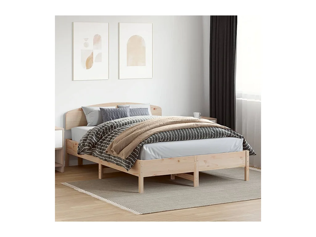 Cadre de lit sans matelas 120x200 cm bois de pin massif