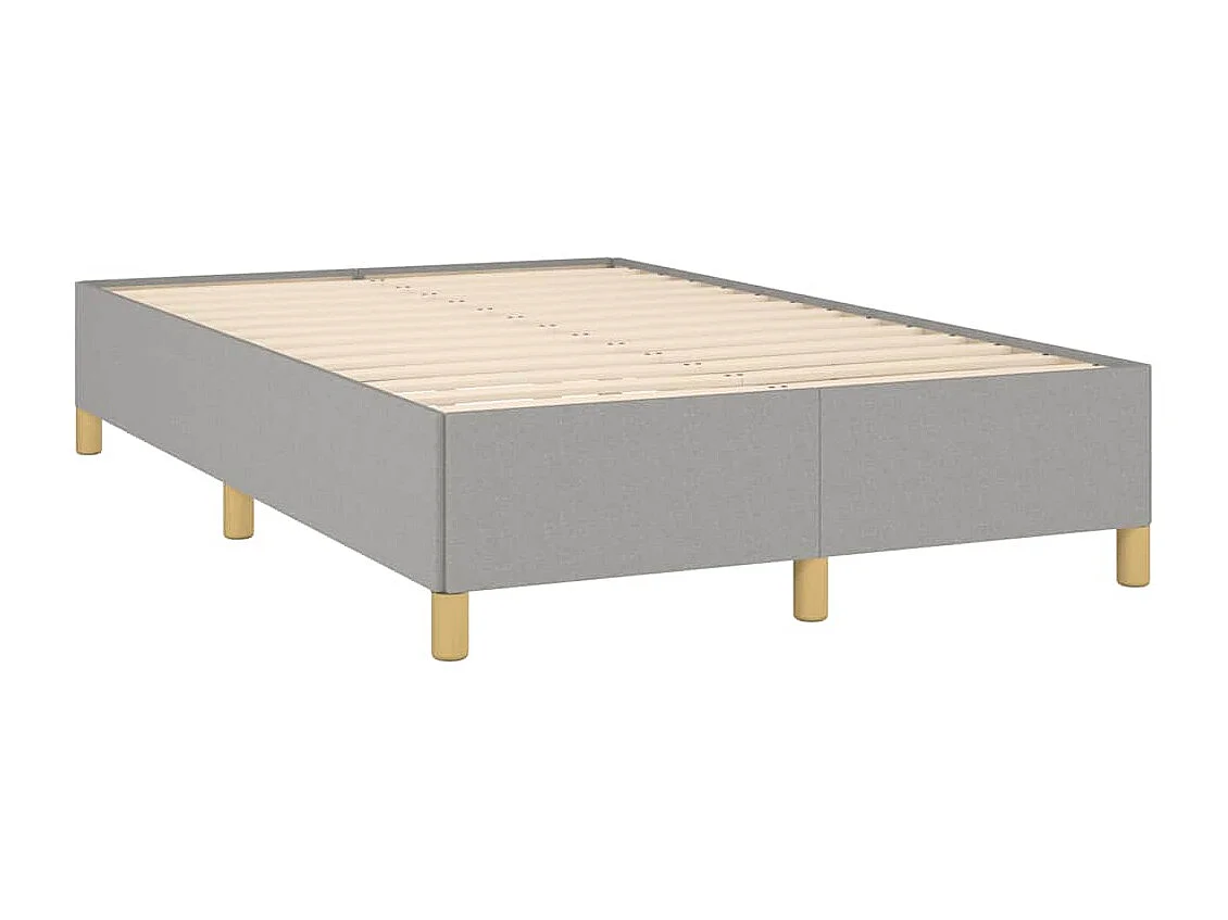 Sommier à lattes de lit et matelas gris clair 120x190 cm tissu