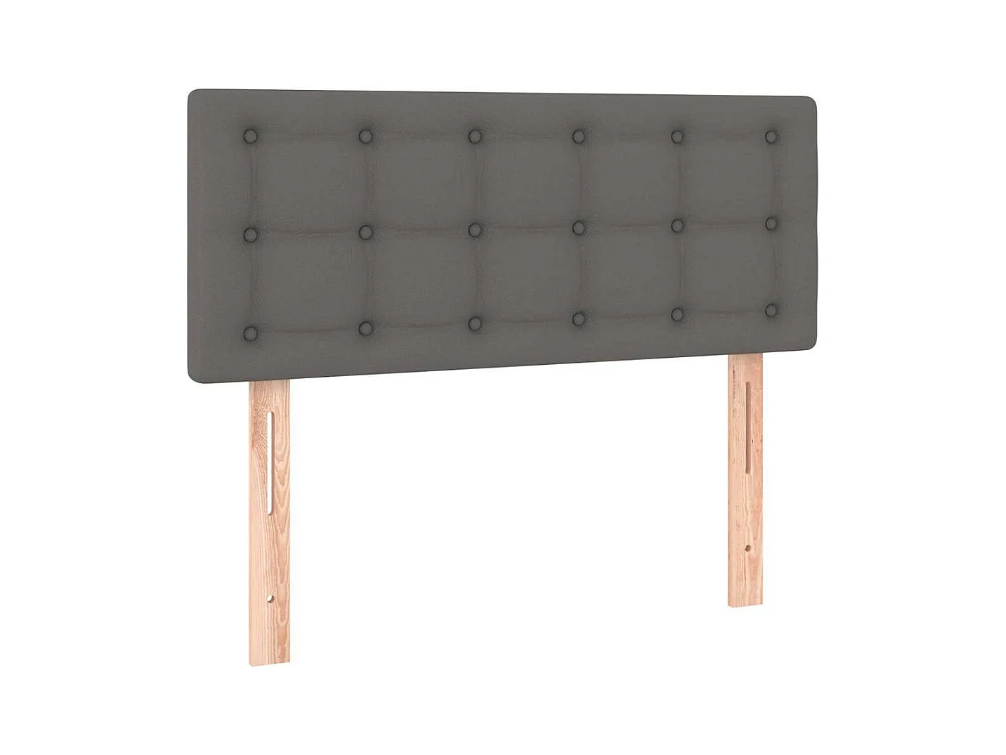 Sommier à lattes de lit matelas LED gris 120x190 cm similicuir