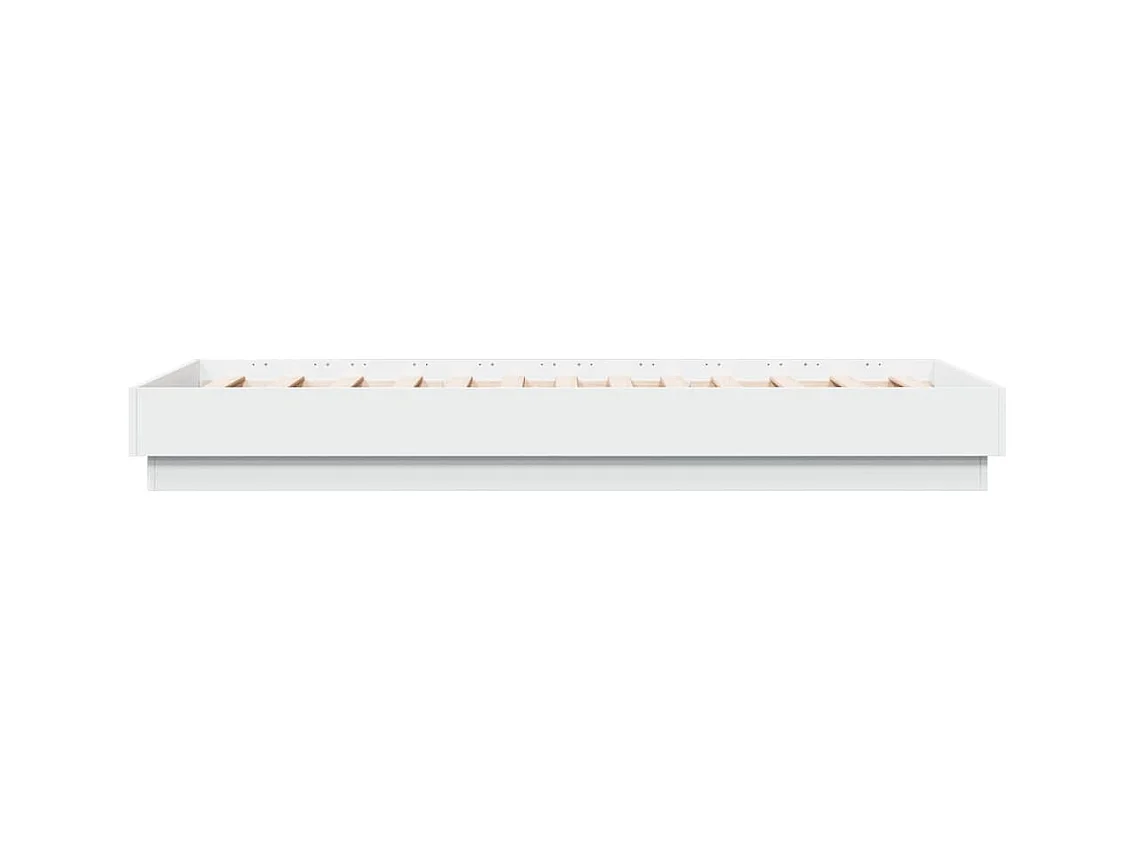 Cadre de lit sans matelas avec lumières LED blanc 75x190 cm