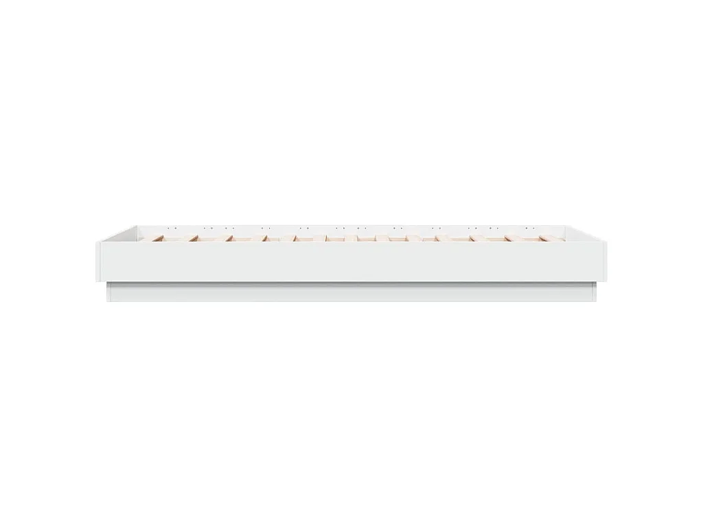 Bedframe met LED-verlichting wit 75x190 cm