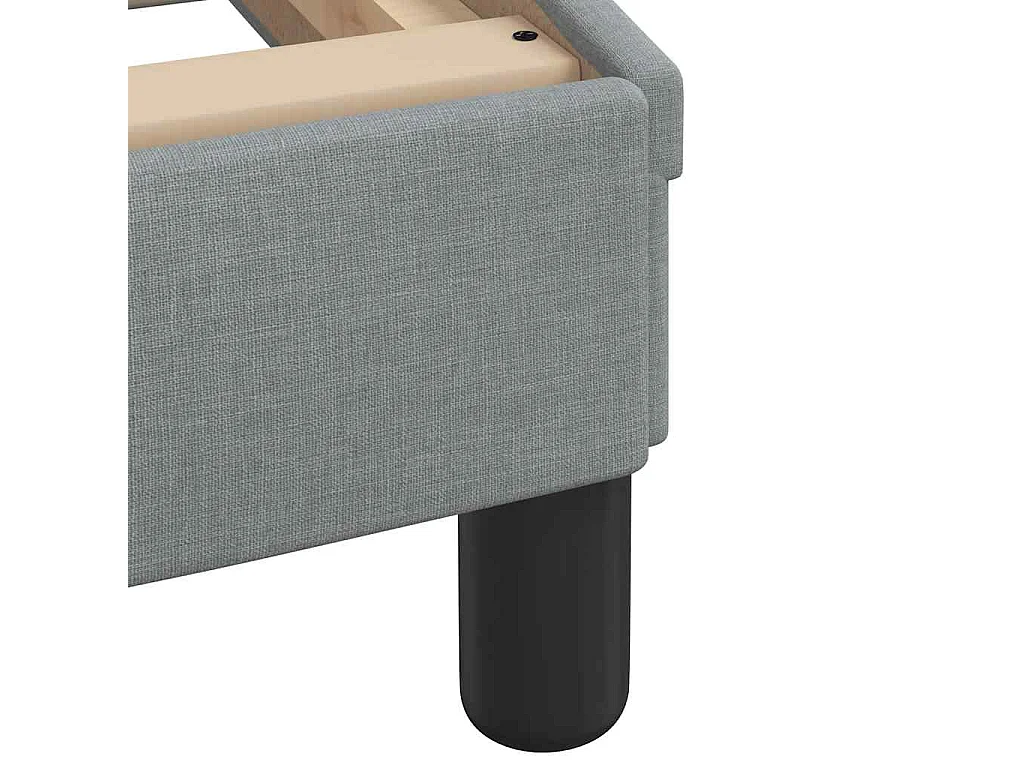 Cama con colchón Dover tela gris claro 90x200 cm