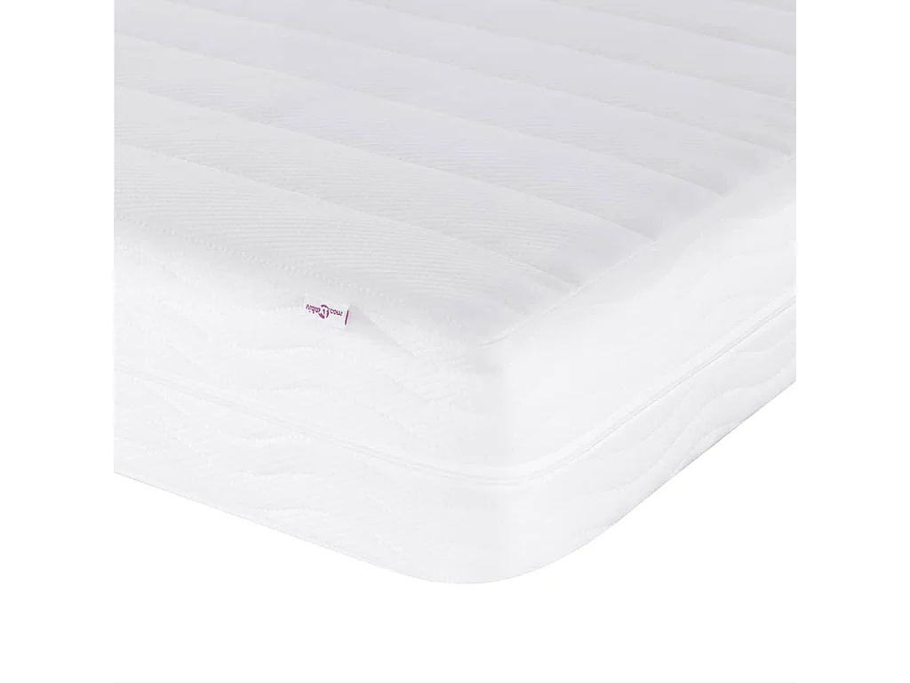 Cama con colchón Dover tela gris claro 90x200 cm