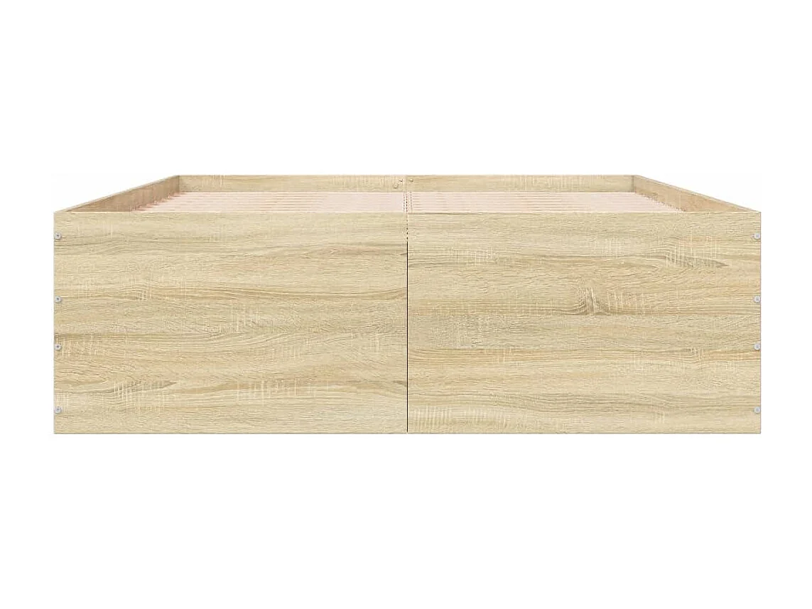 Cadre de lit sans matelas chêne sonoma 120x190 cm