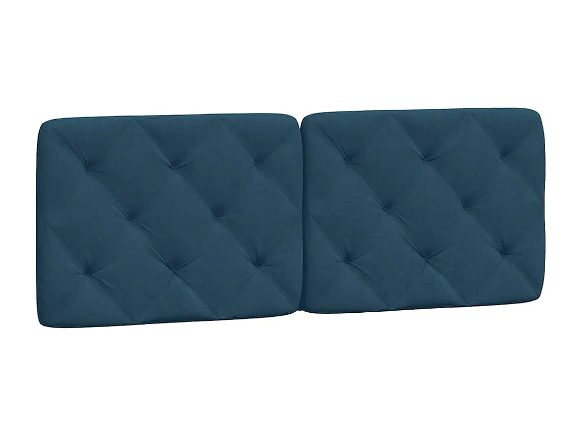Cama con colchón terciopelo azul 140x190 cm