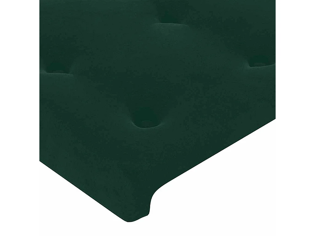 Cadre de lit sans matelas vert foncé 90x200 cm velours