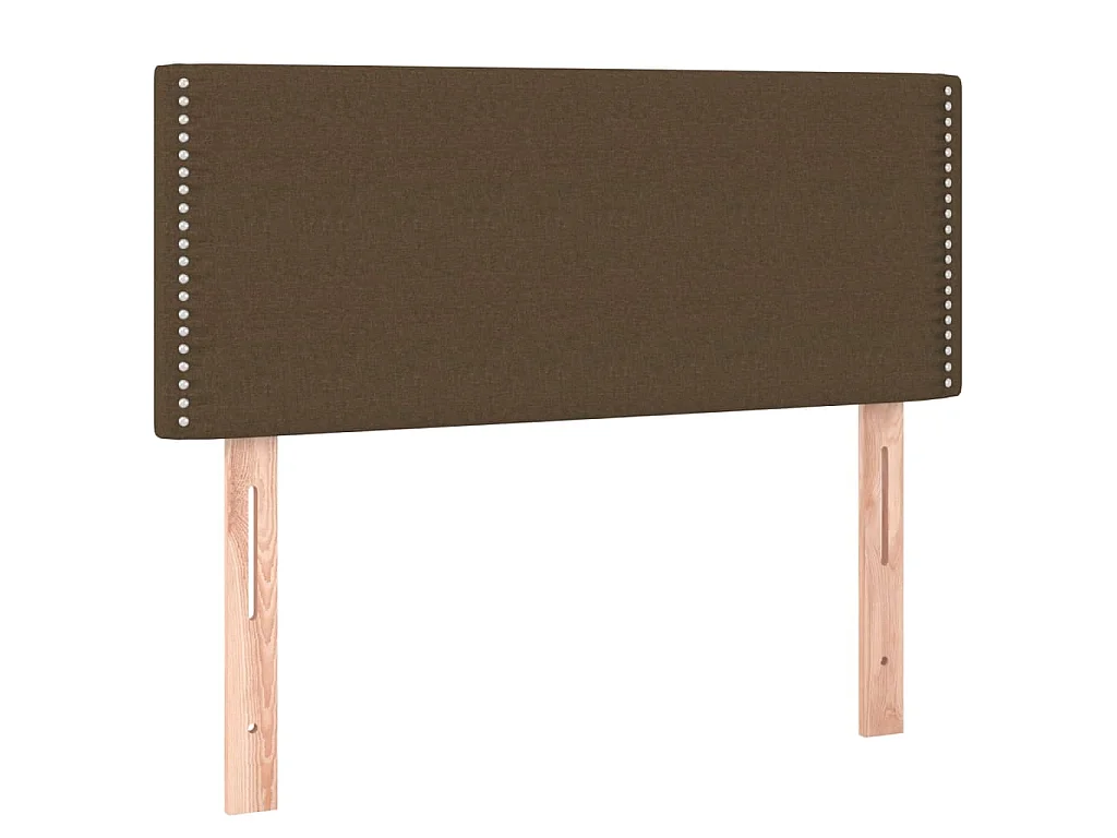 Sommier à lattes de lit et matelas marron foncé 120x190cm tissu