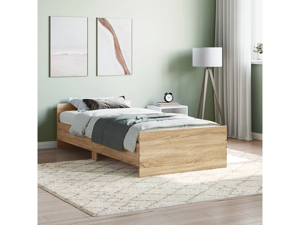 Bedframe zonder matras hout sonoma eikenkleurig 90x200 cm