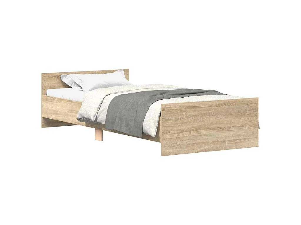 Bedframe zonder matras hout sonoma eikenkleurig 90x200 cm