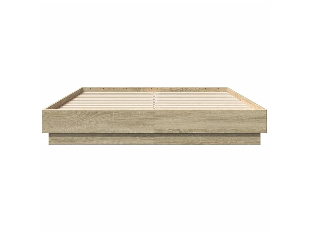 Estructura de cama madera de ingeniería roble Sonoma 140x200 cm