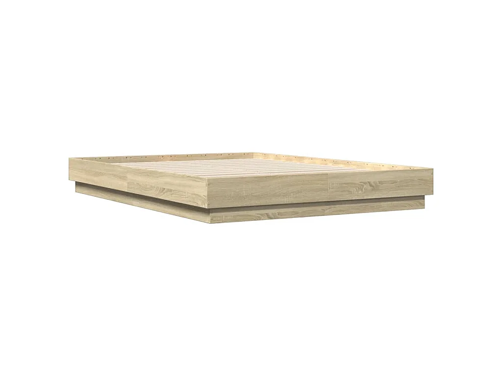Estructura de cama madera de ingeniería roble Sonoma 140x200 cm