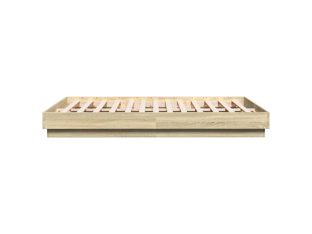 Estructura de cama madera de ingeniería roble Sonoma 140x200 cm