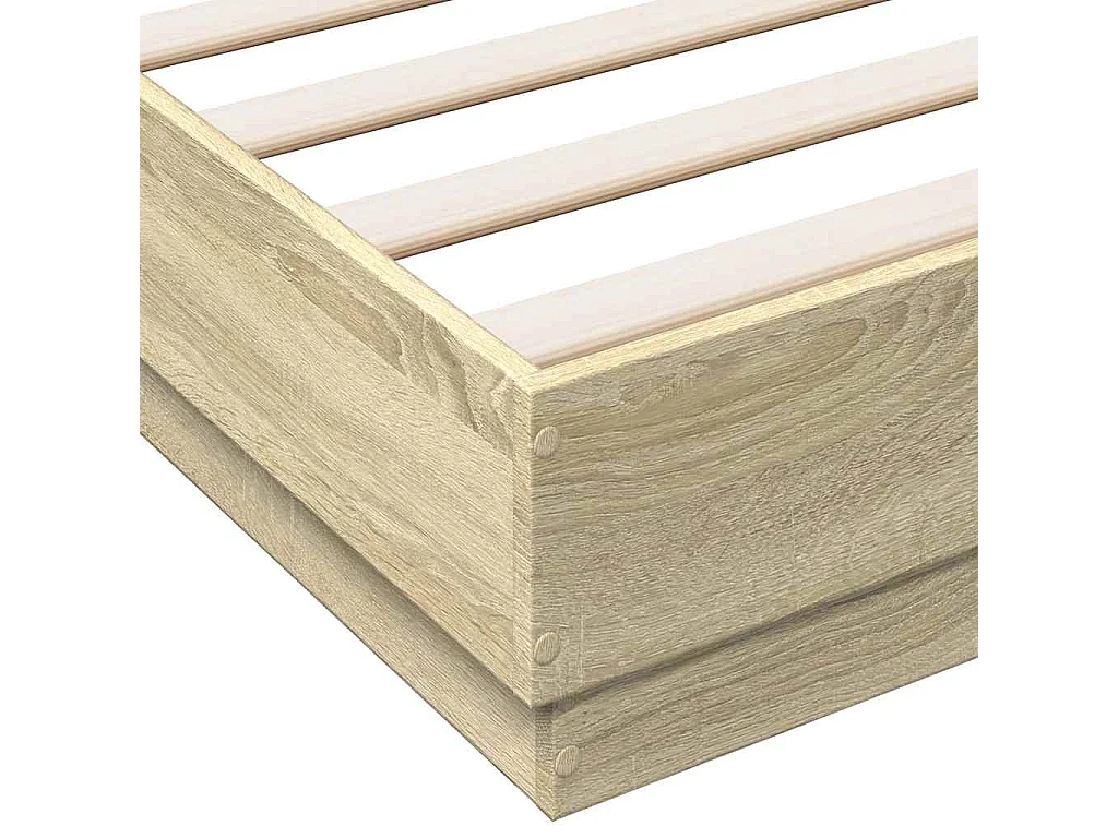 Estructura de cama madera de ingeniería roble Sonoma 140x200 cm