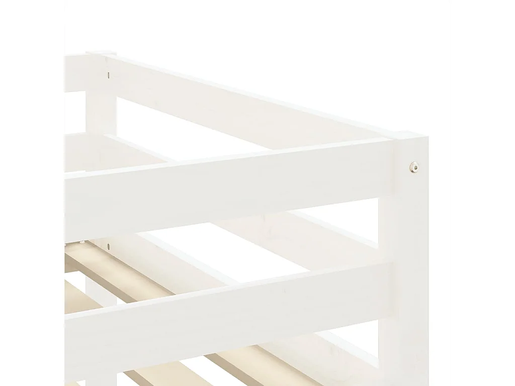 Lit mezzanine enfants avec rideaux sans matelas bleu 90x200cm