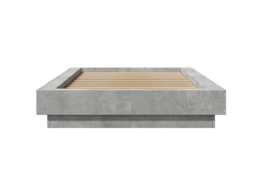 Giroletto Luci LED Grigio Cemento 90x200cm in Legno Multistrato