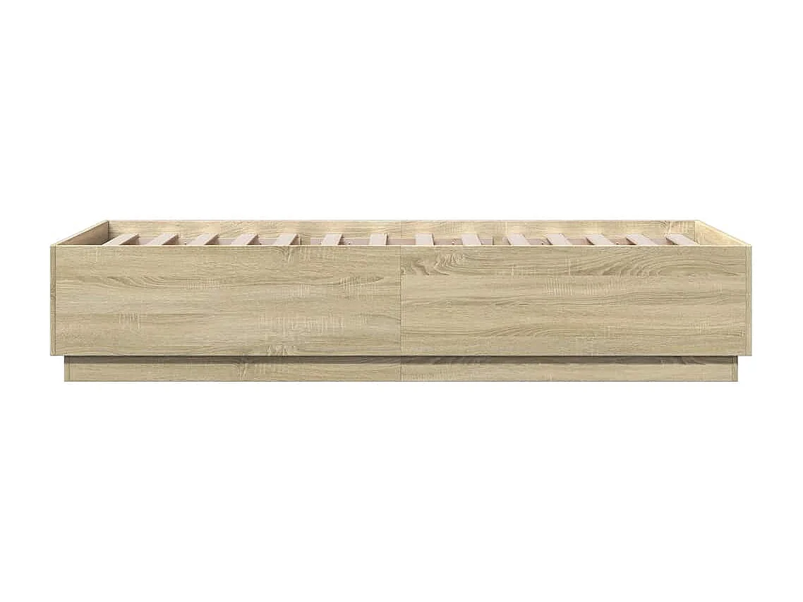 Cadre de lit sans matelas chêne sonoma 100x200 cm