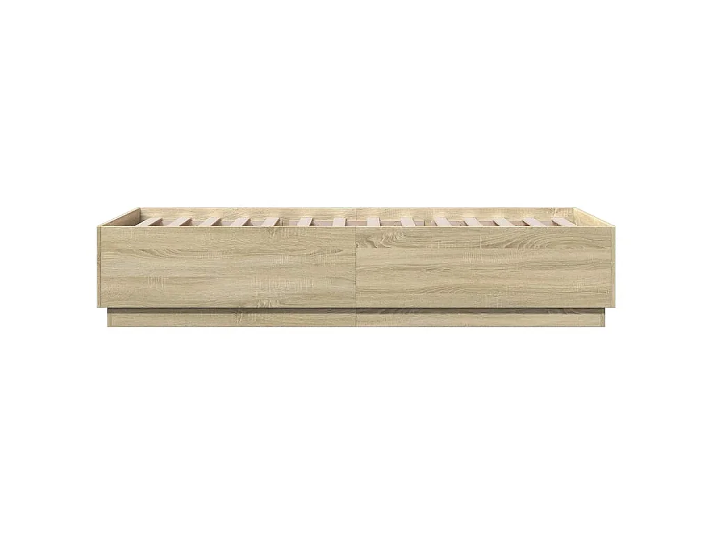 Cadre de lit sans matelas chêne sonoma 100x200 cm