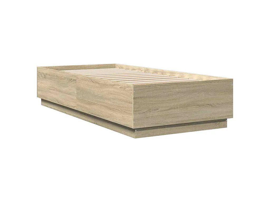 Cadre de lit sans matelas chêne sonoma 100x200 cm