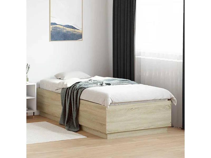 Bettgestell Sonoma-Eiche 100x200 cm Holzwerkstoff