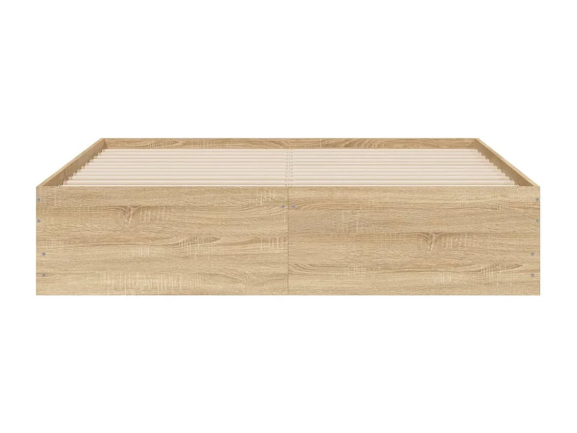 Cadre de lit avec tiroirs sans matelas chêne sonoma 140x200 cm