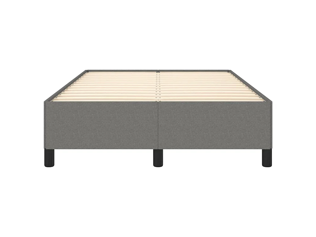 Cadre de lit sans matelas gris foncé 120x190 cm tissu