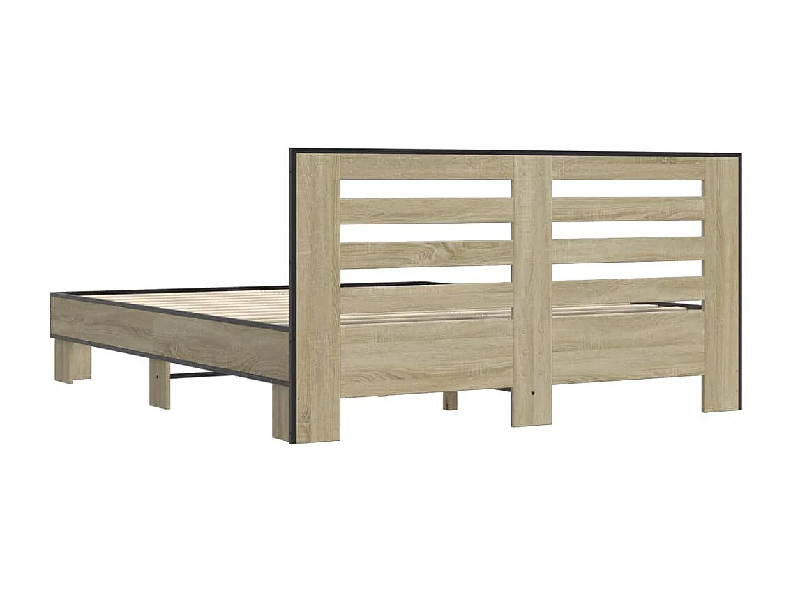 Cadre de lit sans matelas chêne sonoma 160x200 cm